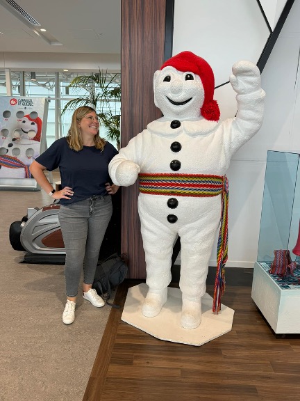Professor Tuttle with Bonhomme in Quebec City